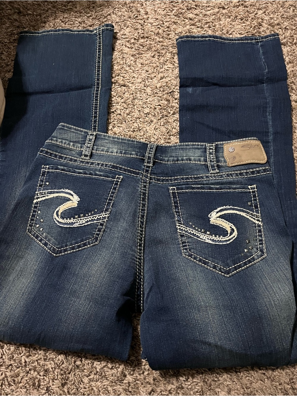 Silver Brand: Blue Women's Embroidered Pocket Jeans